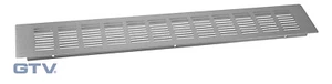 Kitchen worktop plinth heat vent grill, Aluminium, White or Steel, various sizes - Picture 1 of 13