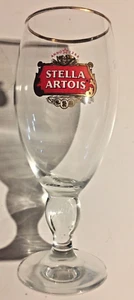 STELLA  ARTOIS ~ STEMMED CHALICE BEER GLASS ~GOLD TRIM ~ 40 CL ~Belgium~ New - Picture 1 of 12