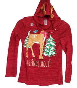 KINDER GRÖSSE 6 WEIHNACHTEN RENTIERE KAPUZENSHIRT - Bild 1 von 2