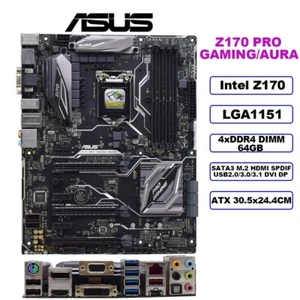 ASUS Z170 PRO GAMING/AURA Motherboard ATX Intel Z170 LGA1151 DDR4 64GB SATA3 M.2 - Picture 1 of 12