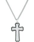 Montana Silversmiths Women's Pinpoints and Wheat Cross Necklace  Silver
