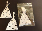  Cardmaking Die Cuts White Card Lady in Gown 6.3cmsx10cms Qty 10