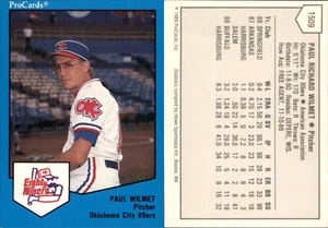 Paul Wilmet 1989 ProCards Minor Team Sets #1509 RC Card Oklahoma City 89ers - Picture 1 of 1