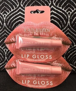 2pk BEAUTY INTUITION PINKY NUDE LIP GLOSS TUBES HYDRATING NOURISHING LIPGLOSS - Picture 1 of 9