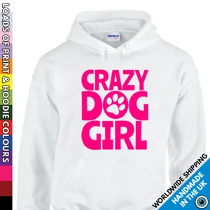 Kids Crazy Dog Girl Hoodie • Hood Pullover Top Unisex Hoody - Picture 1 of 22