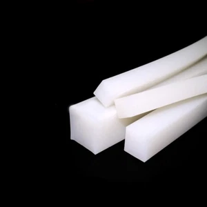 Square Silicone Rubber Cord White Seal Cord White 4x4mm to 20x30mm 1 or 3Meters - Picture 1 of 4