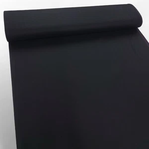 Abrigo de invierno liso de 60" de ancho de tela de lana de cachemir negro confección - Imagen 1 de 6