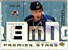 2003-04 UD Premier Collection Stars Jerseys Patches #STJS Joe Sakic PATCH /100