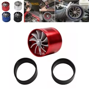 Universal Car Air Intake Turbonator Single Fan Engine Gas Fuel Turbine Saver Set - Picture 1 of 15