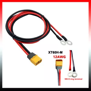XT60 to O Ring Terminal Cable Male to O Ring Connector Cable w/12AWG Wire ASUK - Picture 1 of 12