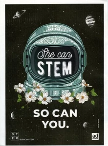 2022 STEM Learning She Can Stem Ad Council PRINT AD Unique Gift Idea! (1999) - Imagen 1 de 1