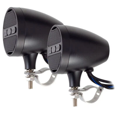 Power Acoustik MCS-22B 3" Amplified Motorcycle Handlebar Speakers