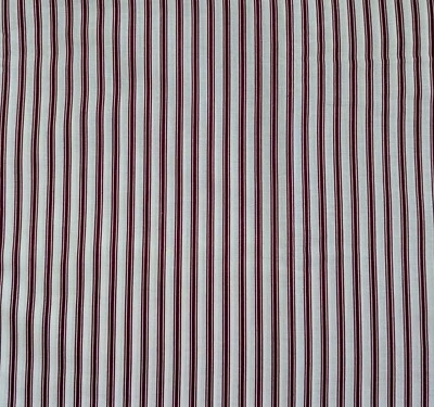 Burgundy Stripes Cranston Print Works Collections Cotton Fabric 2 yards - Image 1 of 2