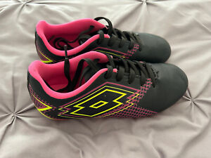 Lotto Children's Forza Elite 3 Jr. Pink & Yellow Cleats Kids Size 3.5