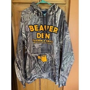 J America size XXL Beavers Den Tavern and Grill Hooded Camo Sweatshirt - Picture 1 of 10