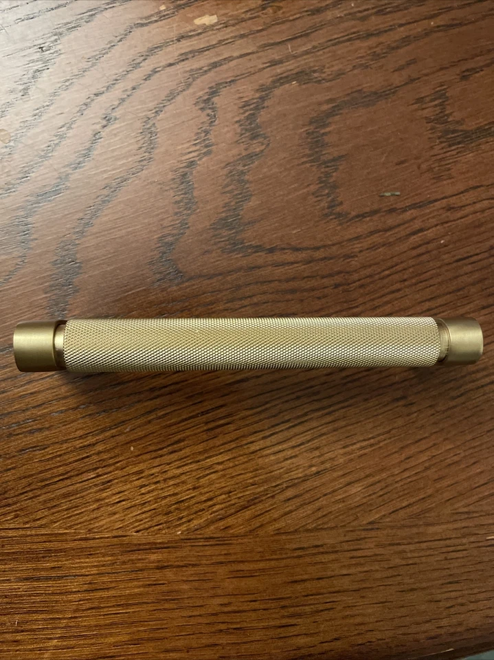 (2 pack) GlideRite 5" Satin Gold Solid Knurled Bar Pull Cabinet 4788-128-SG-1