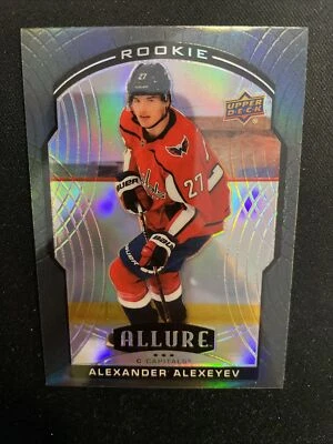 21-22 UD Allure Hockey Parallel Rookie Black Diamond 86 Alexander Alexeyev - Image 1 of 2