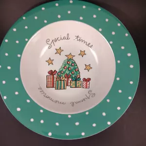 Mikasa Christmas Wish HK713 10 7/8" Round Vegetable Serving Bowl Great Condition - Picture 1 of 6
