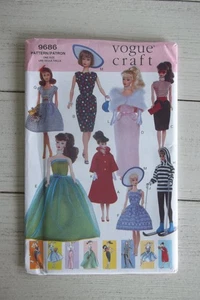 1997 VOGUE CRAFT Barbie DOLL Sewing PATTERN #9686 ~ UNCUT - Picture 1 of 4