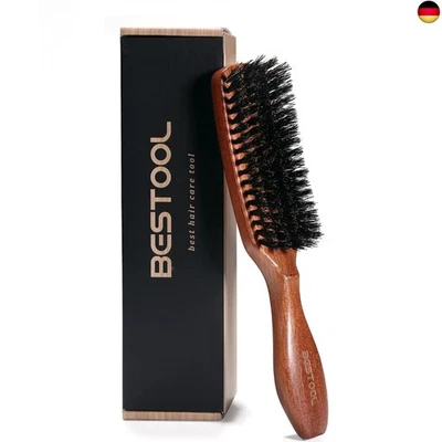 BESTOOL Haarbürste, Wildschweinborsten Bürste für Damen Herren Kinder zum En