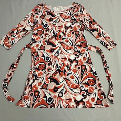 Платье женское Boden 14 R Reg галстук сзади облегающее расклешенное разноцветное вискозное эластичное - Изображение 1 из 4