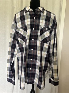 Levi's Men Button Up Shirt XL Black Red Yellow White Plaid Snap LS Western - Picture 1 of 5