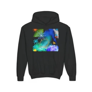 Vibrant Youth Hoodie - Colorful Art Print, Kids Fashion, Youth Apparel, [...] - Picture 1 of 7