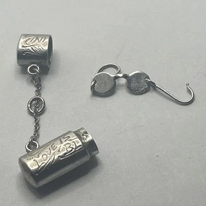 Vintage Sterling Silber Love Is Blind Charm Brillenetui abnehmbare Brille 925 - Bild 1 von 7