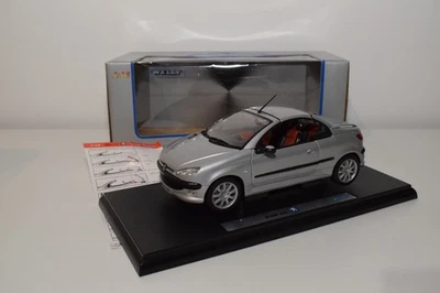 B88 1:18 WELLY 9858W 9858 W PEUGEOT 206 CC MET. GREY MIB VERY RARE ! - Photo 1/4