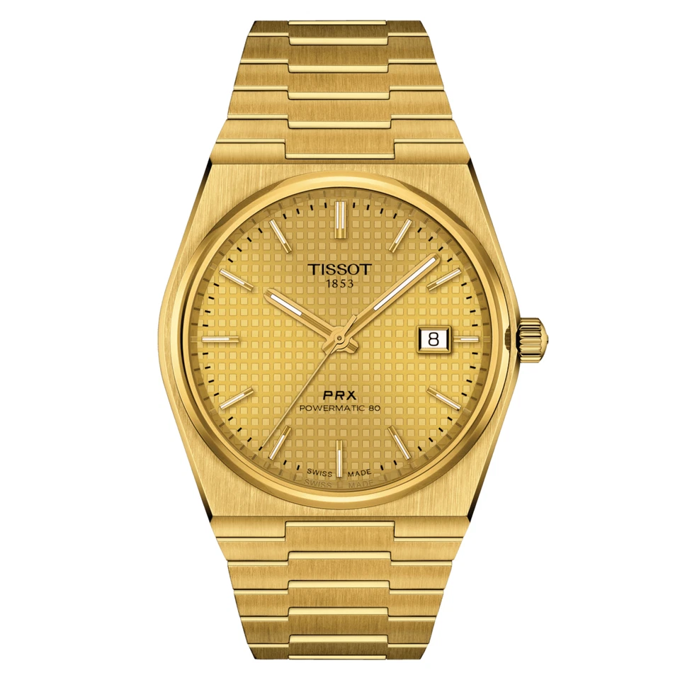 Tissot PRX Powermatic 80 SS 40 SS Full Gold Automatic Watch T137.407.33.021.00