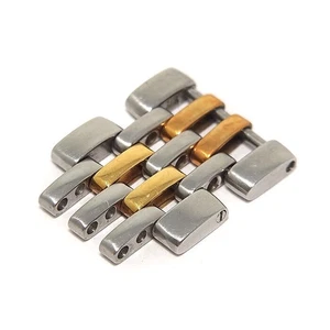 DUNHILL Genuine 2 Link Set Elite Men's Watch Band Bracelet Parts K18 SS 16mm - Picture 1 of 2