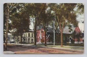 Postcard Main Street Hudson Falls NY ~ 1913 - Picture 1 of 2