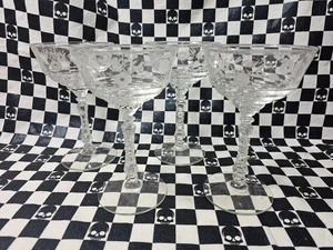 Vintage Rock Sharpe Halifax Champagner Cocktail Coupe 6" Gläser 4er Set - Bild 1 von 3