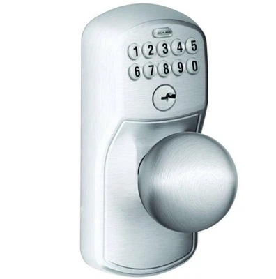 Schlage FE595CSVPLY626ORB Keypad Code Door Knob - Silver - Image 1 of 4
