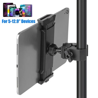 Soporte giratorio de 360° para montaje de teléfono para tableta para soporte de micrófono carro de golf bicicleta cinta de correr Foto 1 de 4