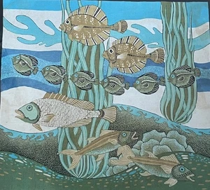 Eric Suriyasena - Sri Lankan Artist - Original Batik Signed Work Fish Marine Art - Picture 1 of 17