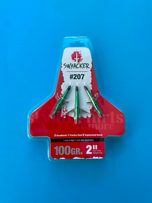 1 paquete 207 Swhacker 2" tiro con arco expandible 2 hojas mecánico cabeza ancha 100 granos Foto 1 de 3