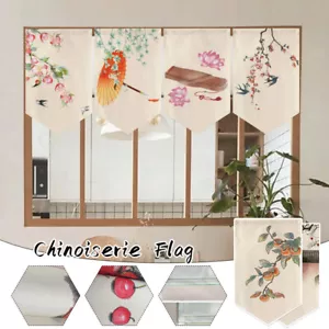 Sombra de ventana china media cortina triángulo bandera cocina sushi café pancarta tienda - Imagen 1 de 43