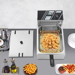 Öl-Friteuse Friteuse 6L Edelstahl 2500W Profi Küche Kaltzonen Fritteuse Fritöse - Bild 1 von 12
