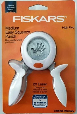 Fiskars Medium Squeeze Punch 1" ~ High Five ~ Hand ~ Handprint ~ FREE SHIP ~ NEW - Image 1 of 4