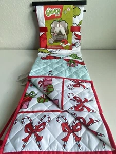 2 Piece Dr Seuss The Grinch Quilt Set TWIN Size Reversible Bedding Christmas NEW - Picture 1 of 14