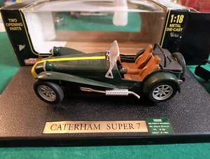 ANSON 1:18 Lotus Super Seven Spider Caterham British Racing 1957-1973 - verde - Foto 1 di 13