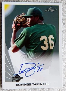 New York Mets Domingo Tapia 2013 Leaf Memories Auto Card - Imagen 1 de 1