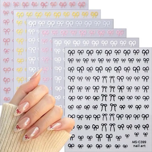 6 Sheets Bows Nail Stickers for Nail Art,3D Self-Adhesive Bow Knot Nail Decals G - Picture 1 of 12