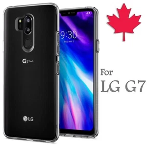 For LG G7 ThinQ / One Case - Crystal Clear Gel Thin Soft TPU Transparent Cover - Picture 1 of 7