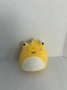 Squishmallows Leigh The Yellow Frog Clip On 3.5" NWT - Picture 1 of 9