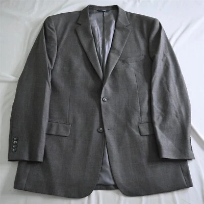 Pronto Uomo Platinum 50L X-Long Gray Check 100% Wool Blazer Sport Coat Jacket - Image 1 of 4