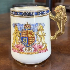 Antike englische Keramik Teetasse König Edward VIII Königshaus Gedenken - Bild 1 von 13