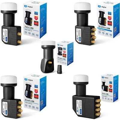 SAT LNB Single Twin Quattro Quad Octo LNC Sat Digital UHD 4K 1 2 4 8 Teilnehmer - Bild 1 von 3