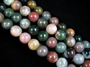 Blood Agate 10mm Round Beads 35cm Strand DIY Jewellery Bracelets  - Picture 1 of 1